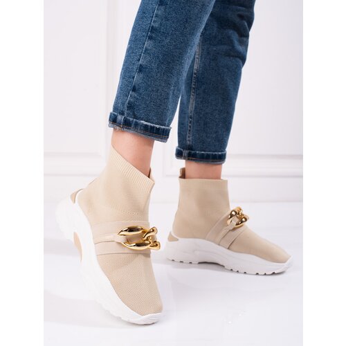 SHELOVET women&amp;#039;s sneakers with beige sock Slike
