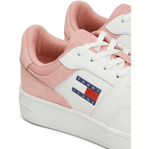 Tommy Jeans Niske tenisice &amp;#039;RETRO BASKET&amp;#039; mornarsko plava / prljavo roza / crvena / bijela Slike