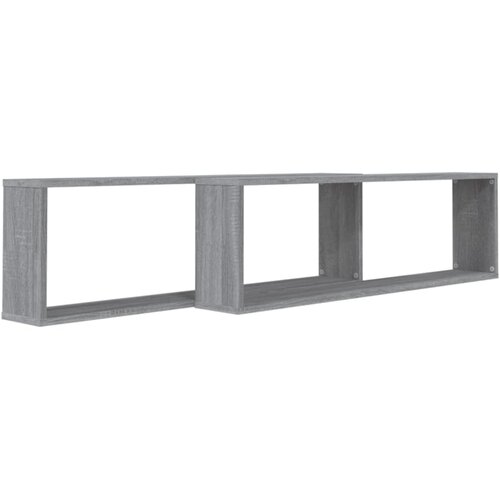  Kockaste zidne police 2 kom boja hrasta 100 x 15 x 30 cm drvene Slike