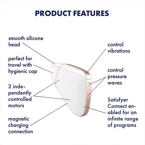 Satisfyer vibrator love triangle, bijeli Slike