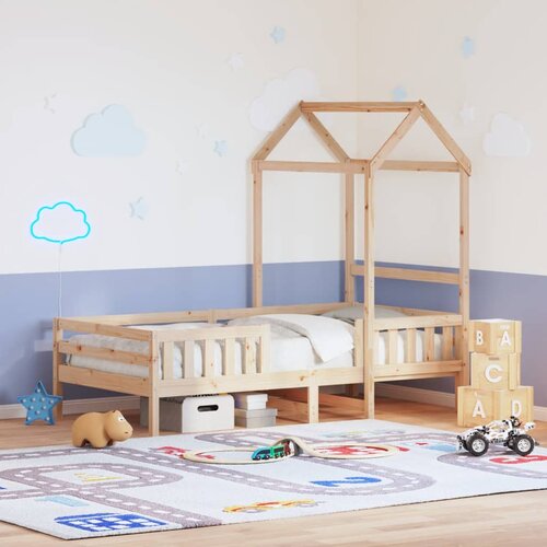 Furnova Posteljni okvir s streho 90x200 cm trdna borovina, (21939981) Slike