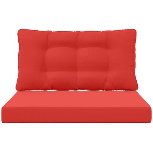  Jastuk za vanjsku sofU 2 pcs Crvena Poliester - Crvena 80 x 80 cm 1x sjedalo +1x naslon (2D s bartagom) Slike
