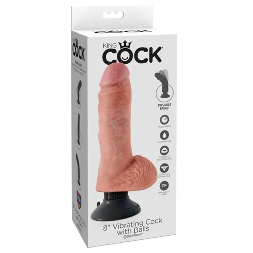 King Cock Realistični vibrator 8 z modi