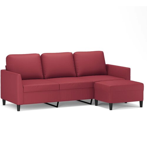 vidaXL Trosed s stolčkom za noge vinsko rdeč 180 cm umetno usnje, (20925298) Cene