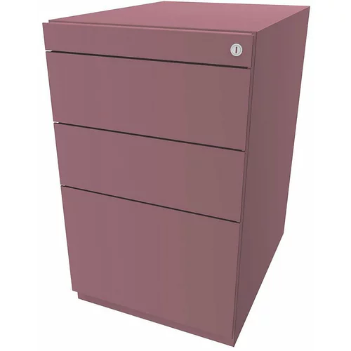 BISLEY Stacionarni predalnik Note™, 2 univerzalna predala, 1 predal za obešalne mape, brez pokrova, globina 565 mm, roza