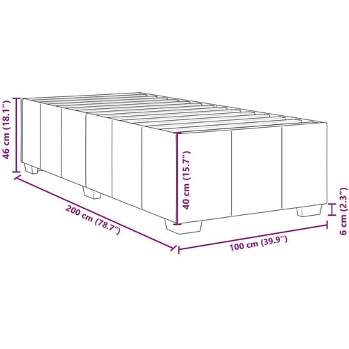 VidaXL Okvir za krevet krem 100x200 cm od tkanine Slike