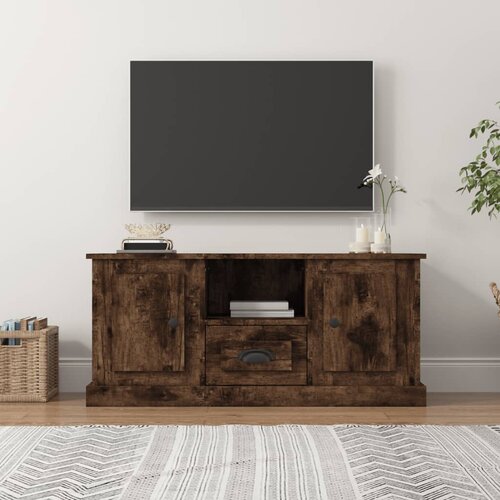 vidaXL TV omarica dimljeni hrast 100x35,5x45 cm inženirski les Cene
