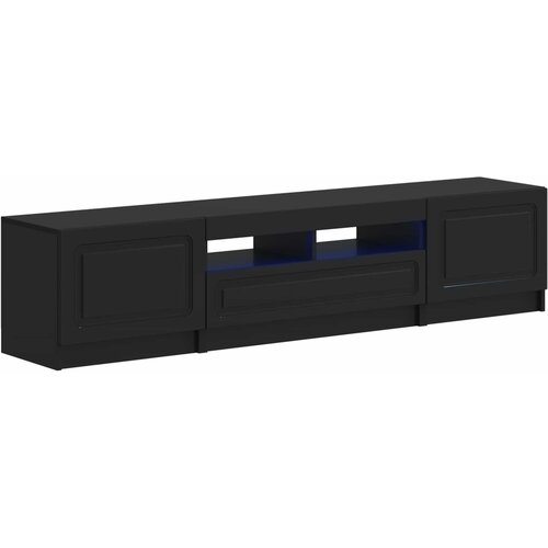  LED TV kabinet UTRECHT 3 kom. Crna Konstruirano drvo 81 x 35 x 40 cm Slike