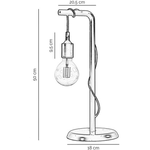  ONLI - Stona lampa WIRE 1xE27/15W/230V 50 cm crna Slike