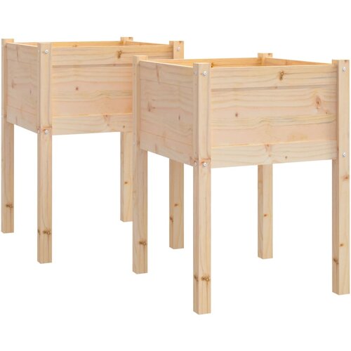 Maison Chic Vrtno cvetlično korito - Cvetlični Lonec 2 kosa 50x50x70 cm trdna borovina, (21789330) Slike
