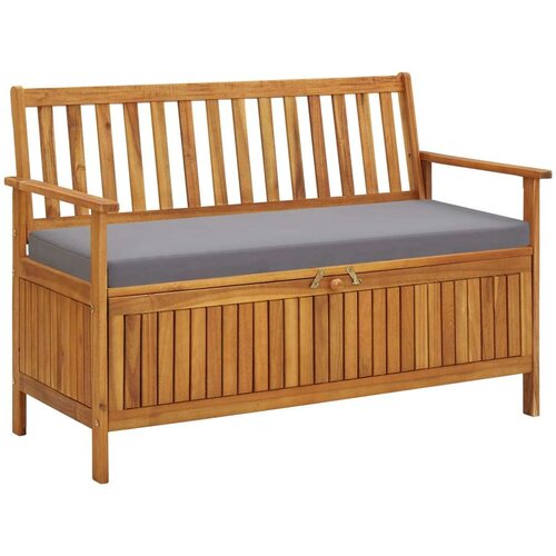 Klupa za pohranu 120 cm od masivnog bagremovog drva Slike
