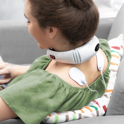 Paket elektromagnetski masažer za vrat i leđa i učvr&amp;scaron;ćujući losion za tijelo Rice Joyfirm 250 ml InnovaGoods Slike