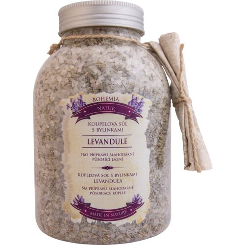 Bohemia Gifts & Cosmetics Bohemia Natur umirujuća sol za kupku s biljkama s lavandom 1200 g Cijene