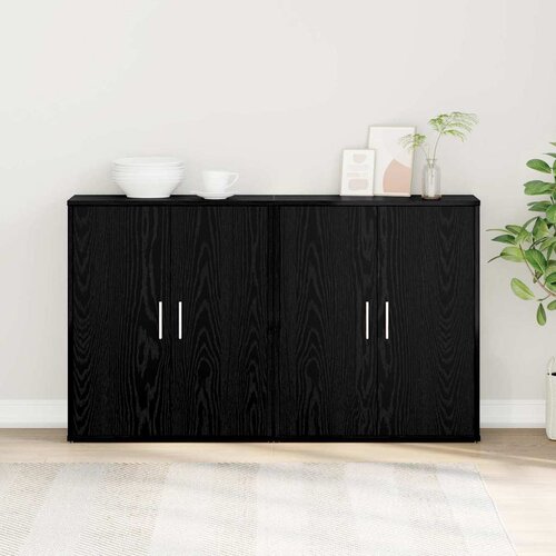  Kreveta 2 pcs Crni hrast 60 x 31 x 70 cm Konstruirano drvo Cijene