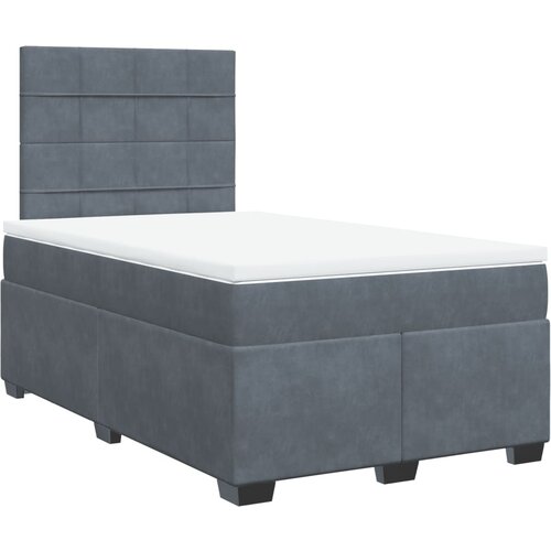 Maison Chic Box spring postelja - Vzmetna postelja z vzmetnico temno siva 120x200 cm žamet SL17146, (21894945) Cene