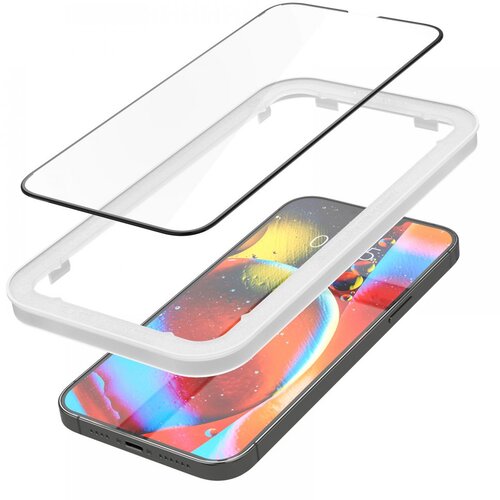Spigen ALM GLASS FC KALJENO STEKLO 2-KOS PAKET ZA iPHONE 13 PRO MAX/ iPHONE 14 PLUS -CRNA Slike