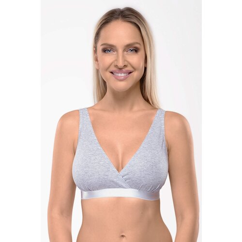 Mitex Grudnjak za dojenje Lilly Grey bez žica, pamučna Slike