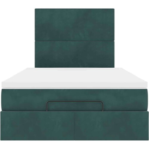 VidaXL okvir za krevet s madracima tamnozeleni 120x190 cm bar&amp;scaron;unasti Slike