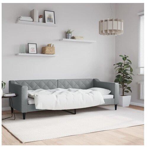 VidaXL Dnevni krevet svjetlosivi 80 x 200 cm od tkanine Slike