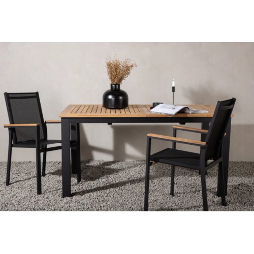 Venture Home Panama pravokutni vrtni blagovaonski stol 152 &times; 90 cm, crni Cijene
