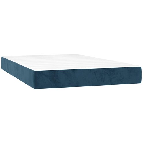 Box spring krevet s madracem tamnoplavi 120 x 200 cm bar&amp;scaron;unasti Slike