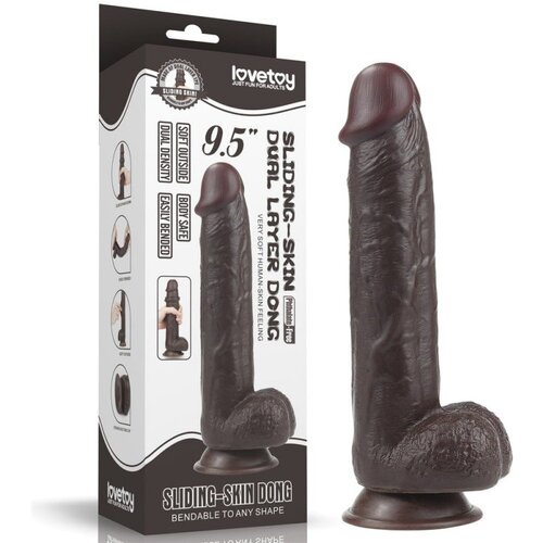 Lovetoy 2021 dildo lovetoy sliding skin brown 9,5 Cene