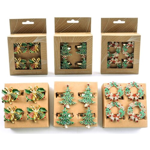 Viter Novogodi&amp;scaron;nji prsten za salvete 1/4 cirkoni Slike