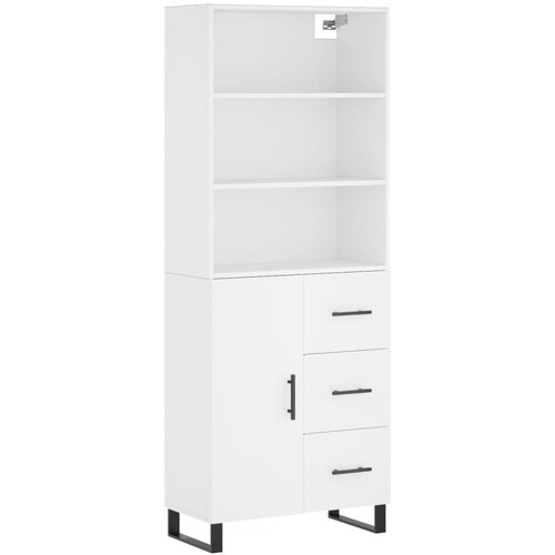 Maison Chic Visoka omara - Komoda - Predalnik bela 69,5x34x180 cm inženirski les, (21720260) Cene