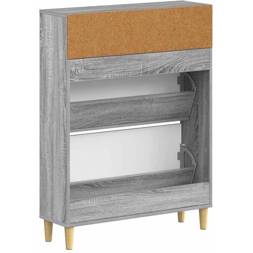  Ormar za cipele DELFT 78 x 24 x 103 cm Konstruirano drvo - Siva Sonoma Slike