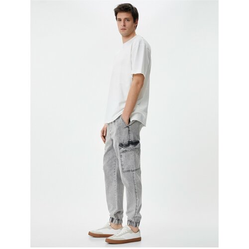Koton Oversize Jeans Jogger Cargo Pocket Washed Tied Waist Slike