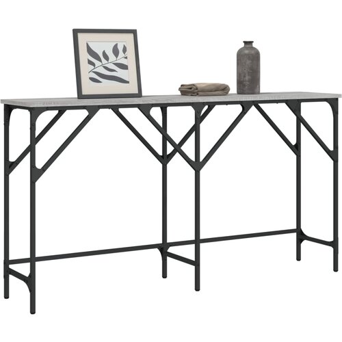  The Living Store Konzolna mizica siva sonoma 140x29x75 cm inženirski les - Konzolna Mizica, (21502318) Slike