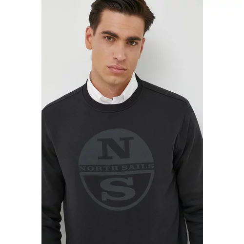 North Sails Bombažen pulover moška, črna barva