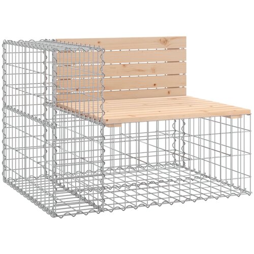  Vrtna klupa s gabionskim dizajnom 184x71x65,5 cm od borovine Slike