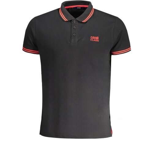 Cavalli Class MEN&#39;S SHORT SLEEVED POLO SHIRT BLACK Cene