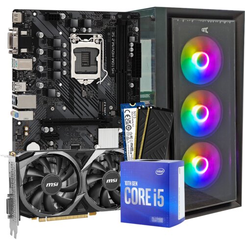 GNC GAMER CROWN i5-10400F, H510, RAM 32 GB DDR4, 1TB SSD, RTX 3050 8GB, PSU 550W, kući&scaron;te gaming Cijene
