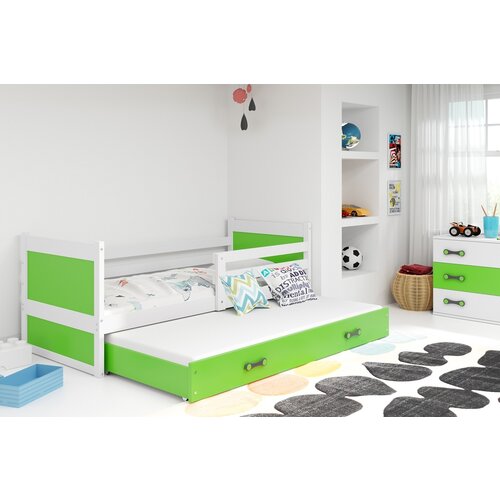 BestBed Krevet RICO s dodatnim le�ajem (razli�ite kombinacije boje)-Bijela-Zelena Cijene