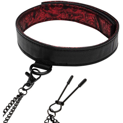 Fifty Shades of Grey ovratnica s sponkami za bradavičke - Sweet Anticipation Slike