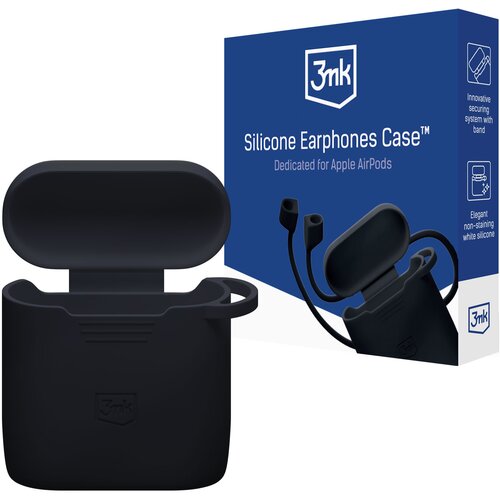 3mk SILIKONSKI OVITEK ZA APPLE AIRPODS 2ND GEN BLACK COVER CASE, (21977028) Cene