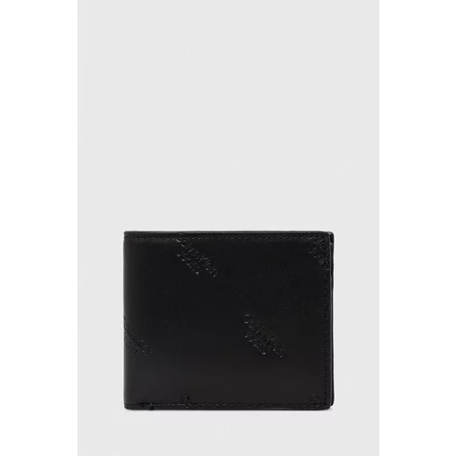 Calvin Klein Jeans Usnjena denarnica moški, črna barva