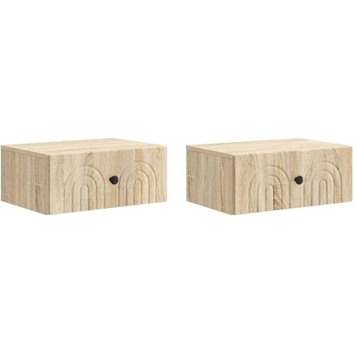  Stenski nočni omarici 2 pcs Sonoma hrast 49 x 34,5 x 20 cm, (5000209579) Cene