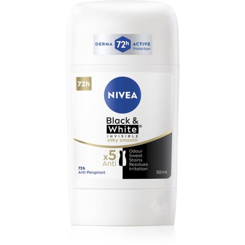 Nivea Black & White Invisible Silky Smooth trdi antiperspirant 50 ml Cene