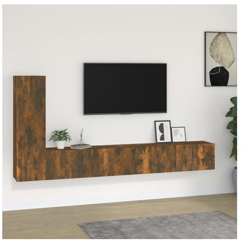 vidaXL 3-dijelni set TV ormarića boja dimljenog hrasta drveni Cijene