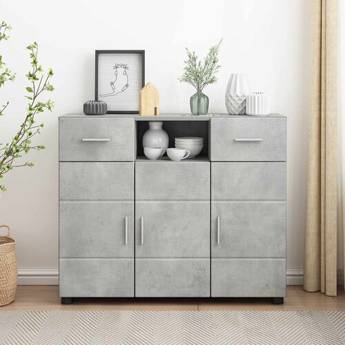  Drveni ormar s ladicama Betonski sivi 88,5 x 30,5 x 73 cm Cijene