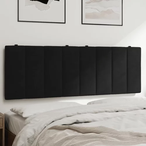 Jastuk za uzglavlje crni 140 cm baršunasti