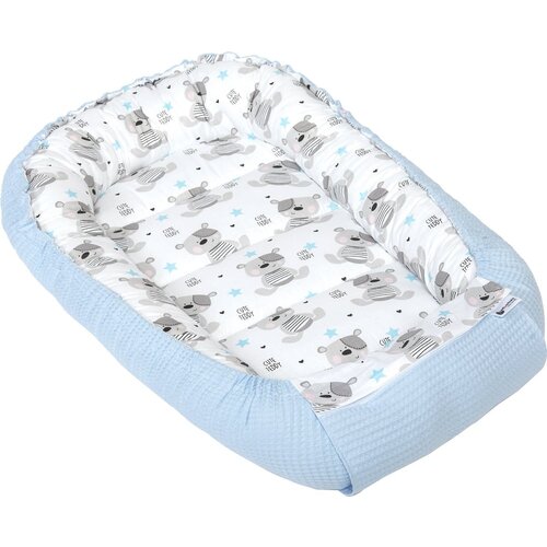 Medi Partners Baby cocoon/nest – Waffle – Teddy + blue Waffle Cene