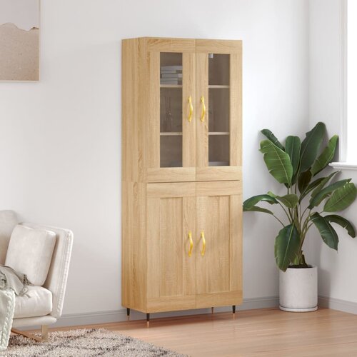 vidaXL Visoka komoda hrasta sonome 69 5x34x180cm od konstruiranog drva Cene