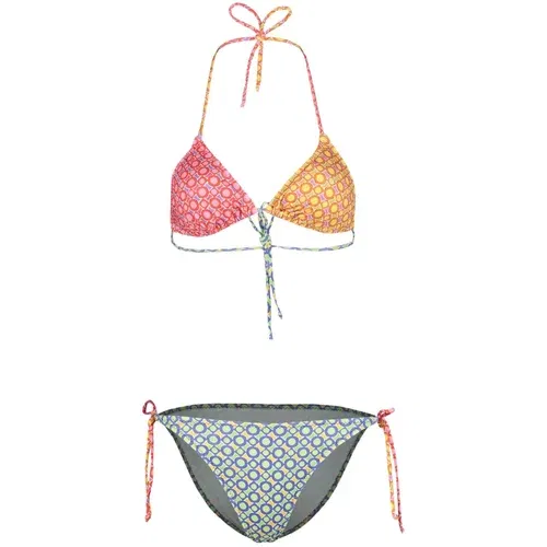 Trendyol Bikini indigo / meta / mandarina / melona