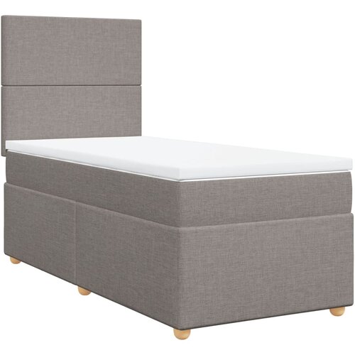 vidaXL box spring postelja z vzmetnico taupe 90x190 cm blago, (21291953) Cene