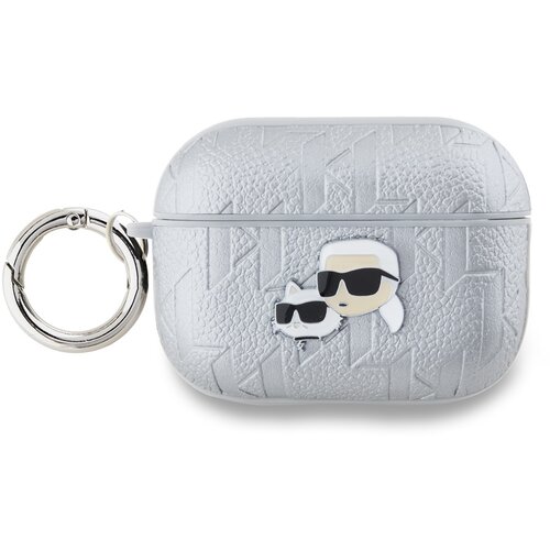 Karl Lagerfeld Ohišje za AirPods Pro 2 z reliefnim dizajnom Karl and Choupette, Srebrna, (5000075473) Cene
