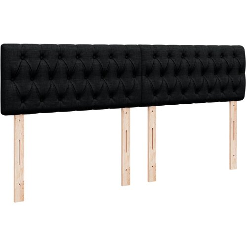  Krevet s oprugama i madracem crni 180x200 cm od tkanine Slike